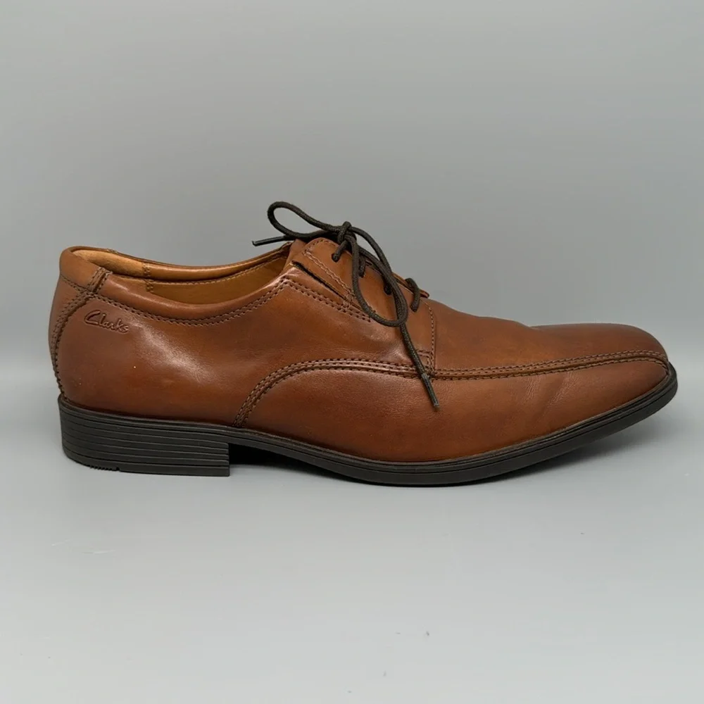 Clarks Tildan Walk Oxford Leather Dress Shoes Men’s Sz‎ 10